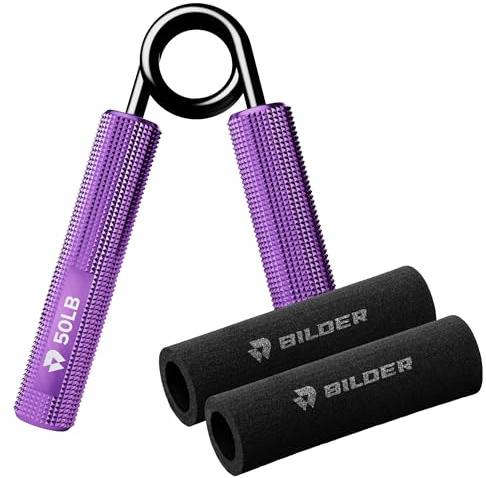 BILDER - Pinza para las manos de metal, ideal para entrenamiento de antebrazo, mano y muñeca, potencia la musculatura y favorece la recuperación funcional, herramientas de gimnasio - Resistencia 50 lb