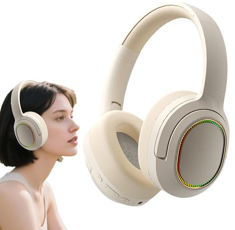 yztju Casque Audio sans Fil,Casque sans Fil Bureau - Écouteurs Supra-Auriculaires Léger Pliable pour Téléphone Maison Camionneur Sport et Déplacements