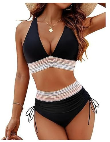 Belyra Paris Luzia | Bikini Sculptant, Effet Ventre Plat immédiat Maillot de Bain Femme 2 Pièces Bikini Taille Haute Push Up Bretelles Réglables