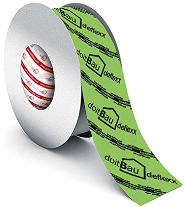 doitBau deflexx Profi nastro barriera al vapore verde 60mm x 25m - nastro adesivo ad alte prestazioni per film barriera al vapore film barriera al vapore barriera al vapore, applicazione universale