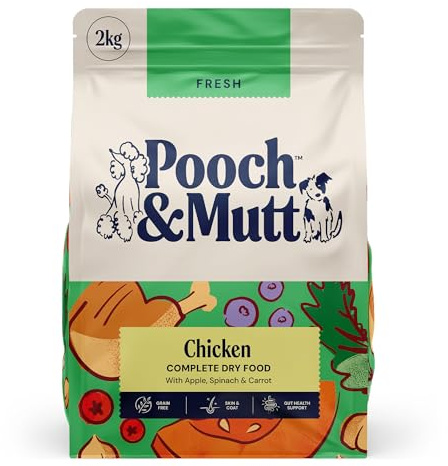 Pooch & Mutt - Fresh Chicken Dog Food, Grain Free Complete Dry Dog Food, 2kg