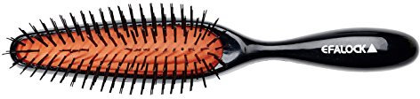 Efalock Professional Pneumatikbürste 6-reihig, 1er Pack (1 x 1 Stück, Wildschweinborsten, Schwarz, Unisex, Erwachsene)