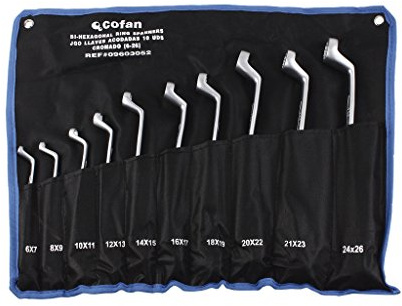 COFAN SET 10 PCS nyckelS ACODADAS Av 6-7 A 24-26 med pålitlig funktion