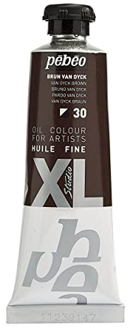 Pébéo - Huile Fine XL 37 ml - Peinture à l’Huile Marron – Peinture à l’Huile Pébéo - Brun Van Dyck 37 ml