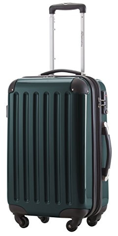Hauptstadtkoffer ALEX - Kabinväska 55x38x23 cm, 42 l, TSA-lås, expanderbar hårdskalstrolley av PC/ABS, 3,2 kg, 4 dubbelhjul, mörkgrön