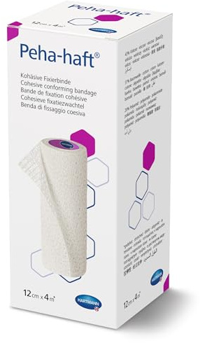 HARTMANN 9324452 Peha-haft Kohäsive Elastische Fixierbinde, 12cm x 4m