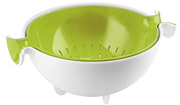 Guzzini Set Scolatutto con Contenitore Kitchen Active Design, Verde Mela, 30 x 25 x h12.5 cm
