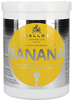 KJMN Bananen-Stärkende Haarmaske mit Multivitamin-Komplex, 1000 ml