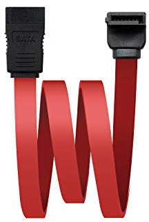 NANOCABLE 10.18.0202-OEM - Cable SATA Datos acodado para Disco Duro o Dispositivos con conexión SATA, Rojo, 0.5mts OEM