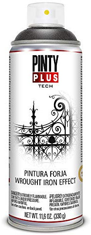 PINTYPLUS TECH - Pintura spray forja, color Negra FJ104/847, 400ml, Estándar