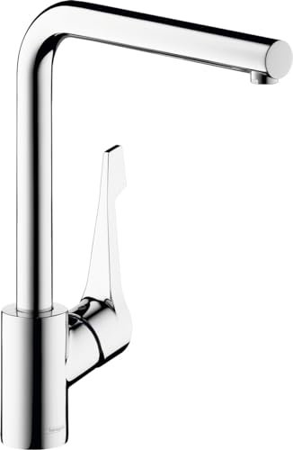 Hansgrohe Cento L Küchen-Mischbatterie, hoher Auslauf mit Schwenkhahn, Chrom, 14802000