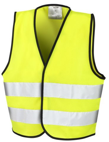 Result- Chaleco de seguridad reflectante unisex para niños (10-12 años) (Amarillo fluorescente)