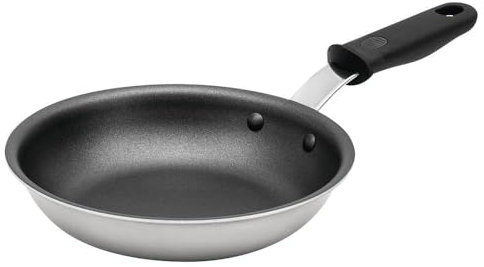 Vollrath 69114 Tribute - Sartén antiadherente con mango recubierto de silicona, 14 pulgadas, acero inoxidable, color plateado