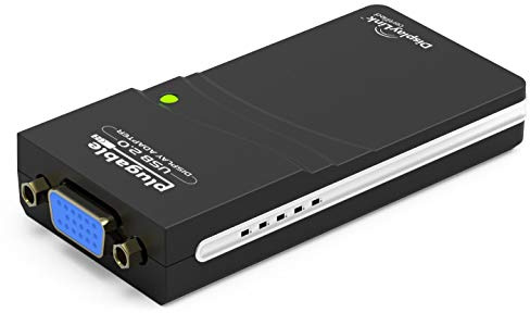 Plugable USB 2.0 to VGA Video Graphics Adapter for Multiple Monitors up to 1920x1080 Supports Windows 11,10, 8.1, 7, XP, and Mac