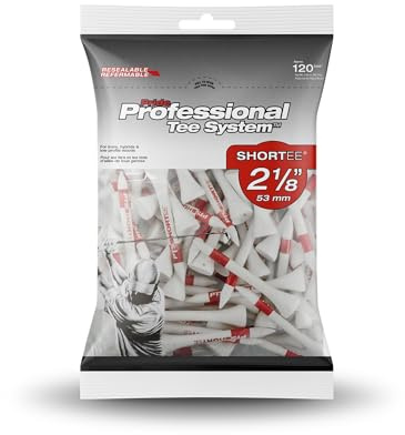 Masters Golf Pride PTS 2 1/8 inch - 120 Tee Pack Red