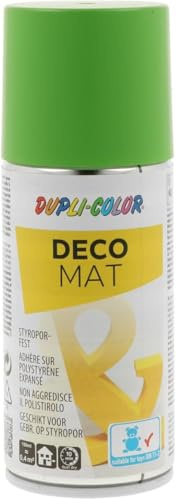 DUPLI-COLOR DECO MAT RAL 6018 gelbgrün matt 150 ml, dekorativer Bastellack, schnelltrocknend, vielseitig einsetzbar, hohe Deckkraft, Styroporfest