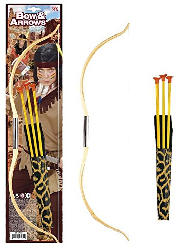 WIDMANN MILANO PARTY FASHION Arco con flechas 51 cm. Accesorio para disfraz de carnaval indio *19719