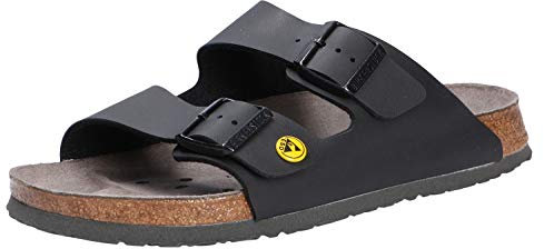 BIRKENSTOCK 89420-45-normales Fußsbett ESD Berufsschuh Arizona Antistatik Birko-Flor, 45 EU, Schwarz