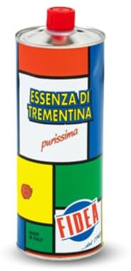 FIDEA - Essenza di Trementina per pittura ad olio, diluente per colori, acquaragia vegetale Distillata di Alta Qualità, purissima - Made in Italy (1 litro)