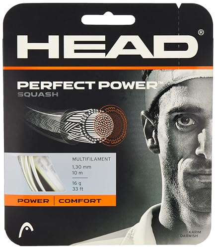 HEAD Power - Carrete de Squash (17/1,20 mm, 110 m), Color Blanco