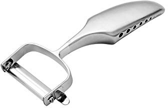 Global GS-68 Gemüseschäler, Edelstahl, schlichter Rand, 5 cm