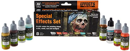 Vallejo Game Color Set Peinture Acrylique Effets Spéciaux Fini Mat 18 ml Autonivelant Système BSL