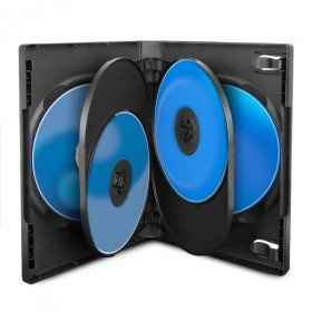 MediaRange Boitiers DVD pour 6 Vierges, 22 mm, Noir, 15 pièces