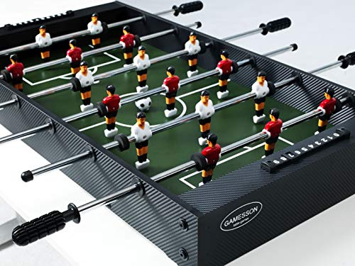 Gamesson Striker II Table Top Football Game - 91.5x49.5x10.5cm | Alloy Steel Construction | Includes Scorers & Balls | Portable Design for Home Foosball Play | Take the Competition Anywhere