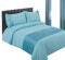 Bettbezug-Set mit Kissenbezügen, Doppelbett/Kingsize/Superkingsize, Schwarz/Cemefarben/ Silber/Türkis, 100% Microfaser / Microfaser / Polyester, blaugrün, Super King
