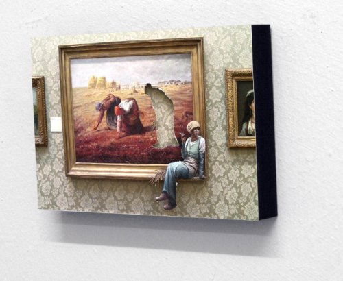 6x 4 (postcard size) block mounted print Banksy “Agency Job