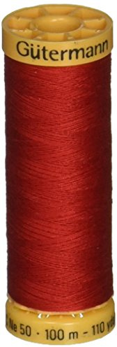 Natural Cotton Thread 110 Yards-Bright Red