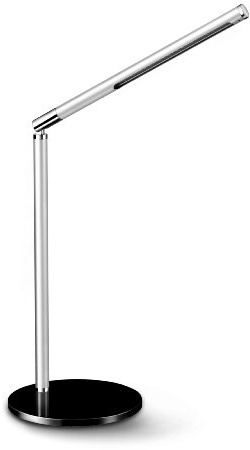 CEP Lampe Led Ecoline interrupteur tactile variable - Pied H30, tête L28,5 socle D15 cm noir gris métal