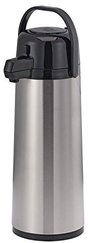 Service Ideas Eco-Air Airpot with Pump Lid, 84.5oz, Glass Vacuum Insulated