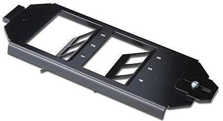 Digitus Floor Tank Holder - for 6 Keystone Modules - OBO Bettermann, Ackermann Compatible - 45° Outlet - Metal - Black