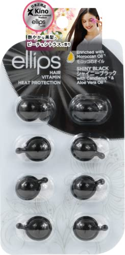 Ellips Hair Vitamin (olio marocchino) - Nero Lucido, 6 blister (@ 6 capsule)