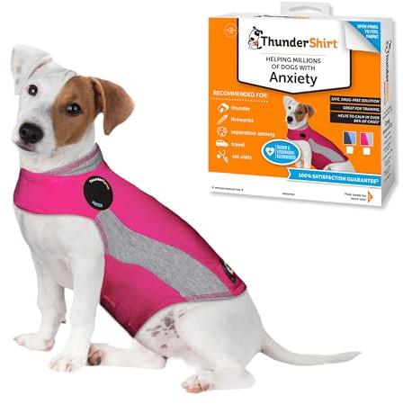 ThunderShirt för hundar, Small, rosa polo - lugnande väst för hund