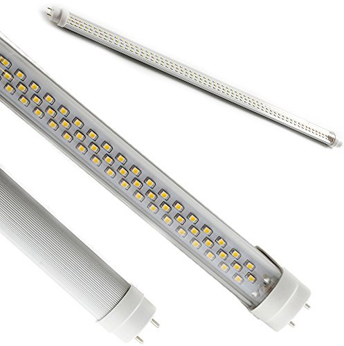 KIT 4 TUBI NEON LED SMD DA 60CM TRASPARENTE CON ATTACCO T8 DA 9W = 80W NEON TRADIZIONALE, LUCE BIANCO FREDDO 6000-6500K 880 LUMEN ALTA LUMINOSITA' DURATA FINO A 50.000 ORE FUNZIONAMENTO A 220V SENZA BISOGNO DI STARTER E REATTORE