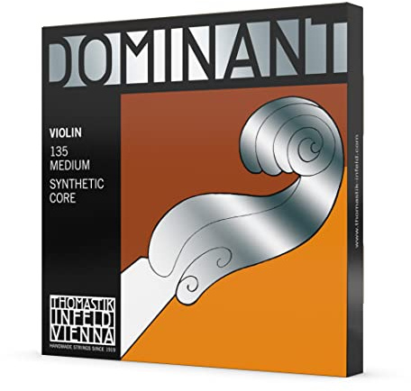 Thomastik-Infeld Dominant Violin String E 3/4 – Single string (130 3/4), steel core, aluminium wound, medium tension