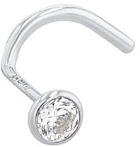 Amor Nasenpiercing 925 Sterling Silber Damen Piercingschmuck, mit Zirkonia synth., 1,4 cm, Silber, Kommt in Schmuck Geschenk Box, 9037339