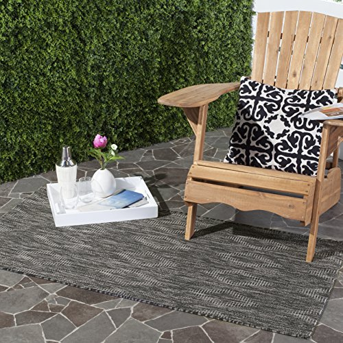 SAFAVIEH Alfombra Biarritz Indoor/Outdoor Negro 78 x 152 cm
