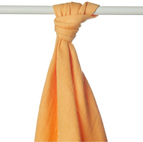 XKKO BMB090003A Lot de 2 langes en bambou pour emmailloter ou allaiter Orange 90 x 100 cm