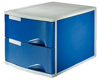 Leitz 52870035 Schubladenbox, 2 Schubladen, 120 mm, blau