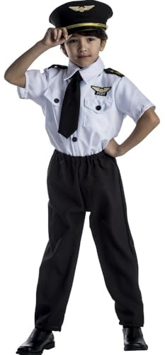 Dress Up America Pilot Costume for Kids - Airline Captain Uniform - Career Day Dress Up for Children - Role Play & Dress Up Costume For Kids