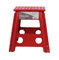 QHP Step up Hocker Aufstieghilfe Kunststoff klappbar Höhe 39 cm (Leuchtend rot)