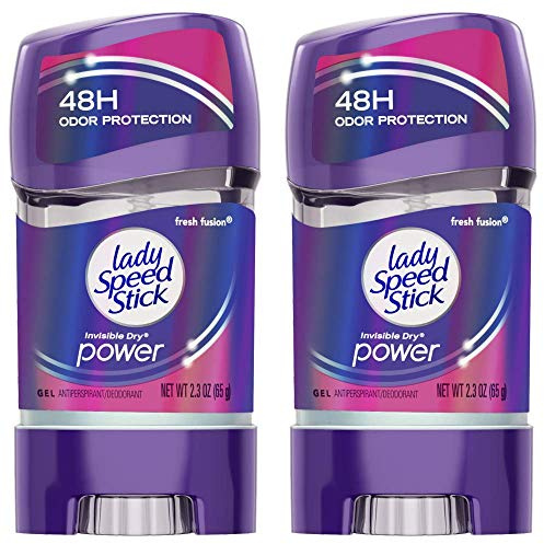 Lady Speed Stick 48HR Antiperspirant Deodorant Gel Fresh Fusion 2.30 oz (Pack of 2)