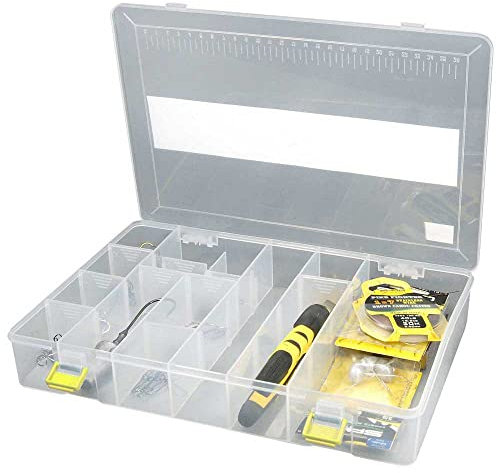 Spro Tackle Box 27,5x18x4,5cm - Angelbox für Kunstköder, Tacklebox für Wobbler, Gummifische & Blinker, Kunstköderbox, Köderbox