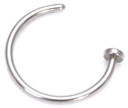 4youquality Small Thin Surgical Steel Open Nose Ring Nose Hoop Piercing Stud 7 Colour 3 Size UK