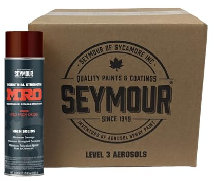 Seymour MRO Industrial Primer 15 to 17 Oz. Red Oxide Primer 6 Cans/Case