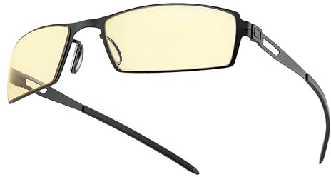 Gunnar Gaming- und Computerbrille - Sheadog, Amber Linsen - Blaulichtfilter Brille, Premium Blaufilter, UV-Schutz,