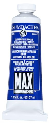 Grumbacher Max Water Miscible Oil Paint, 37ml/1.25 oz, French Ultramarine Blue
